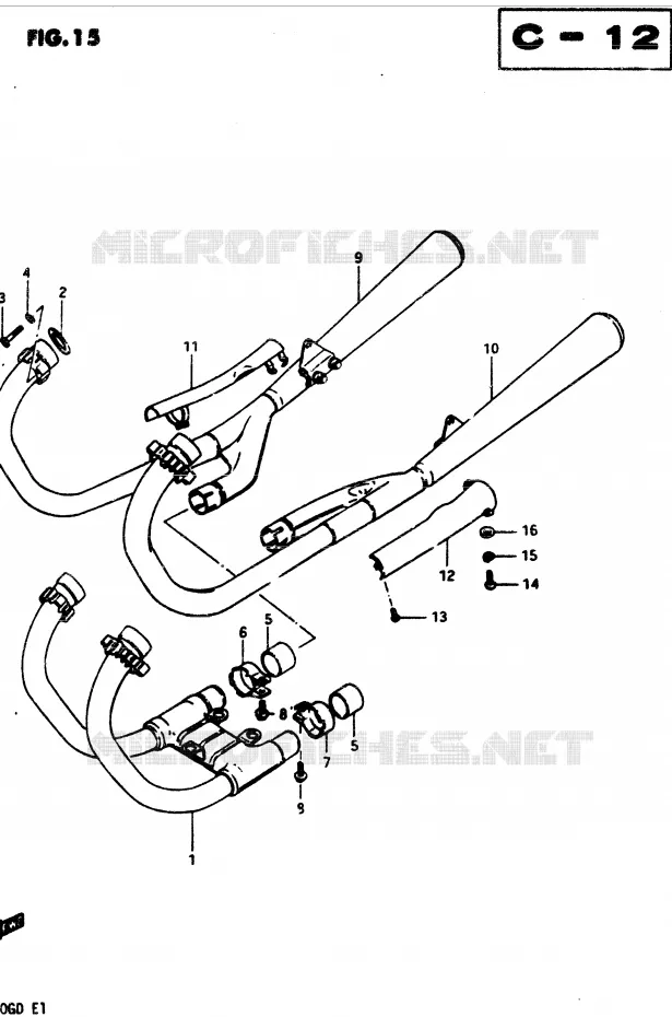 SILENCIEUX (MODELE D) Suzuki MOTO 850 GS 1982  GS850GZ(E1)