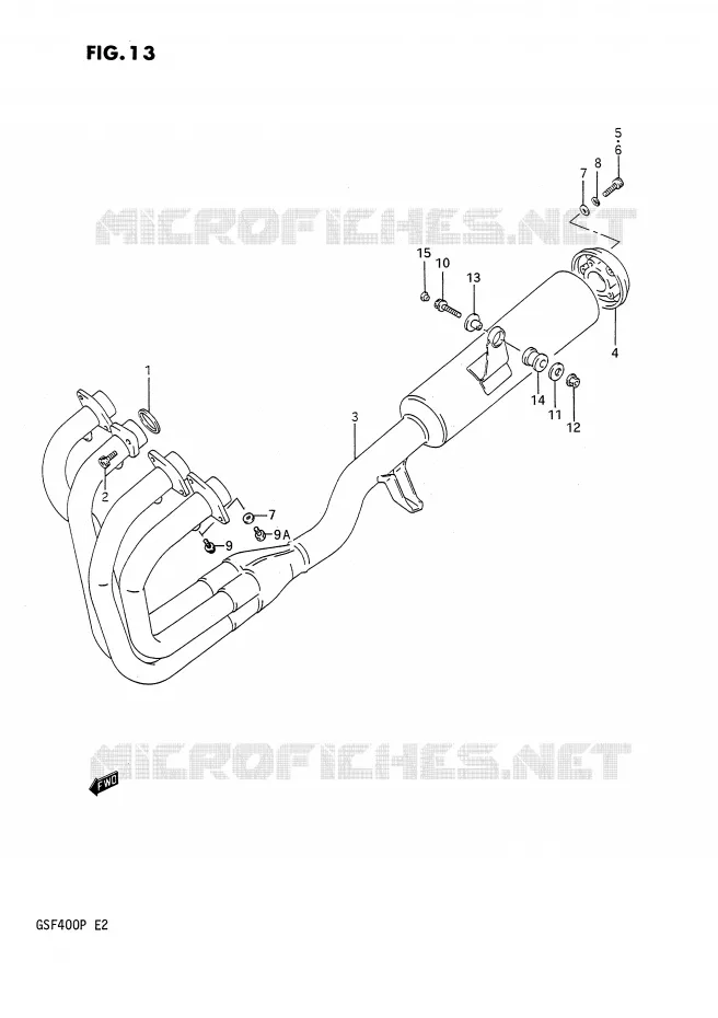SILENCIEUX Suzuki MOTO 400 BANDIT 1993  GSF400P(E2)