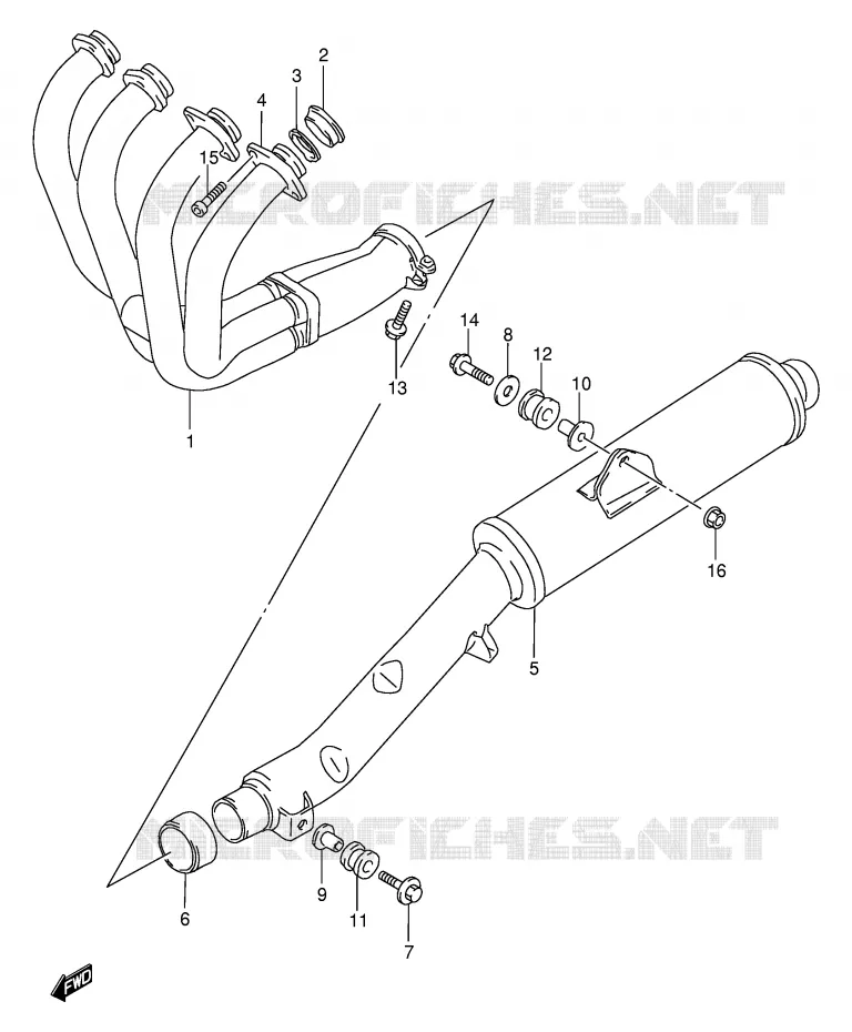 SILENCIEUX Suzuki MOTO 600 BANDIT 1996  GSF600SUT(E2)