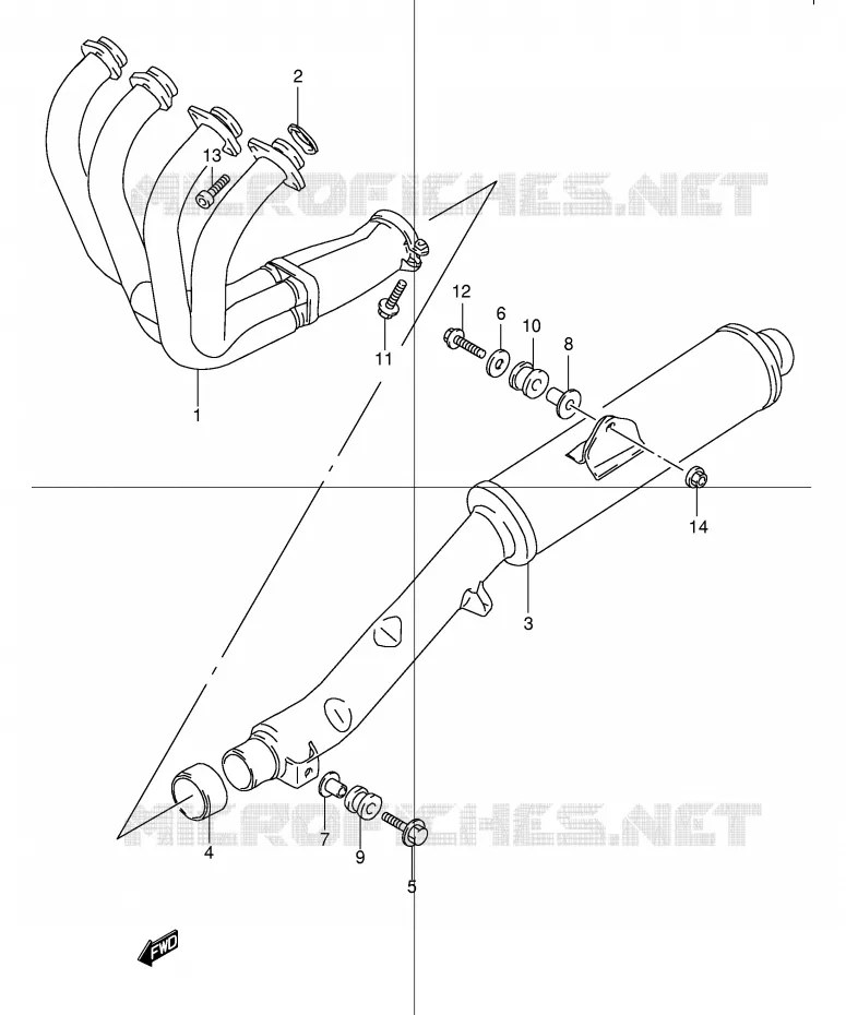 SILENCIEUX Suzuki MOTO 600 BANDIT 2000  GSF600SY(E2)