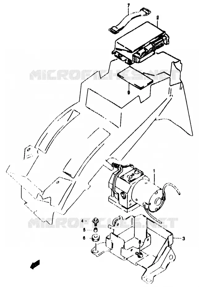 SYSTÈME ABS (GSF1200SAV/SAW/SAX/SAY) Suzuki MOTO 1200 BANDIT 1996  GSF1200T(T/V/W/X/Y)