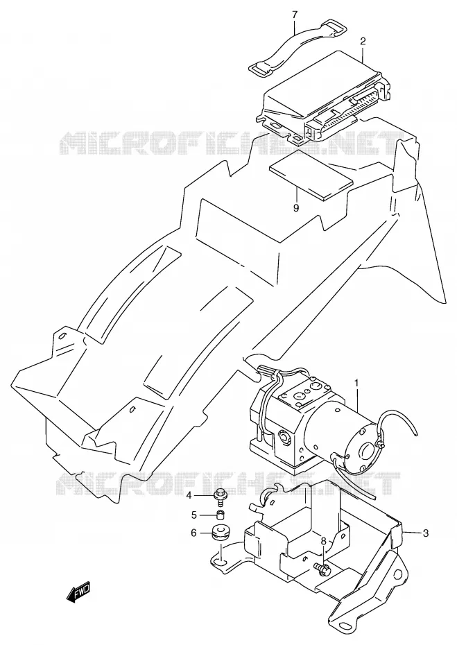SYSTÈME ABS (GSF1200SAV/SAW/SAX/SAY) Suzuki MOTO 1200 BANDIT 1997  GSF1200V(E2)