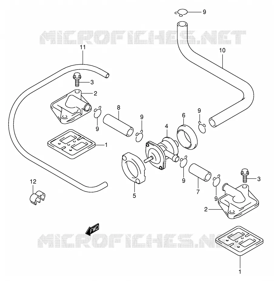 SYSTEME RECYCLAGE GAZ ECHAPPEMENT Suzuki MOTO 600 GSX-R 2002  GSX-R600U2K2(E2)