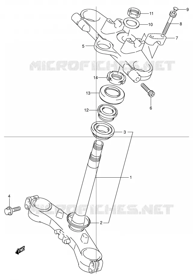 TE DE FOURCHE (VOIR NOTE) Suzuki MOTO 600 BANDIT 2002  GSF600UK2(E2)
