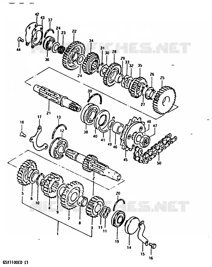 TRANSMISSION Suzuki MOTO 1100 GSX 1982  GSX1100Z(Z/D)