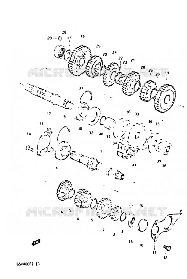TRANSMISSION Suzuki MOTO 400 GSX 1981  GSX400FX(X/Z)