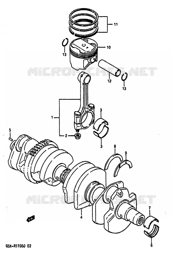 VILEBREQUIN Suzuki MOTO 1100 GSX-R 1987  GSX-R1100H(G/H/J)