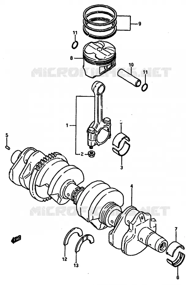 VILEBREQUIN Suzuki MOTO 750 GSX-R 1987  GSX-R750XH(F/G/H)