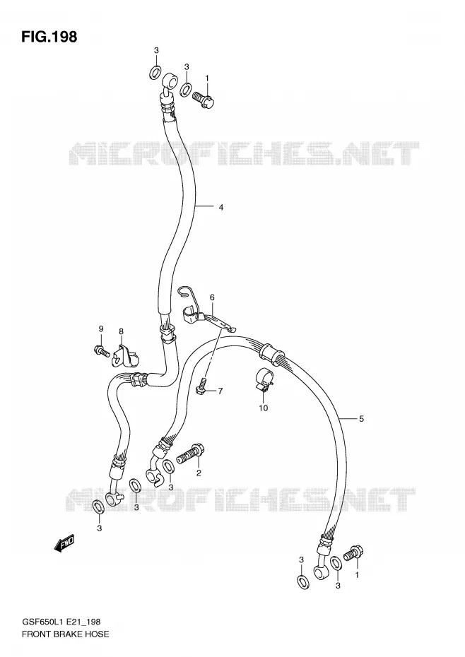 DURITE DE FREIN AVANT (GSF650UL1 E21) Suzuki MOTO 650 BANDIT 2011  GSF650AL1(E21)