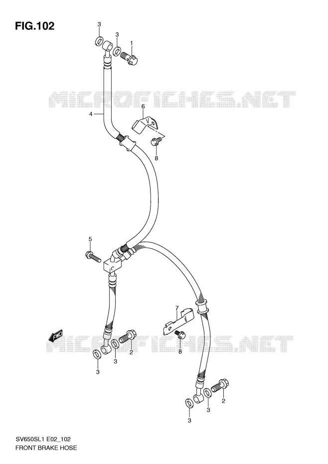 DURITE DE FREIN AVANT (SV650SL1 E2) Suzuki MOTO 650 SV 2011  SV650SAL1(E2)