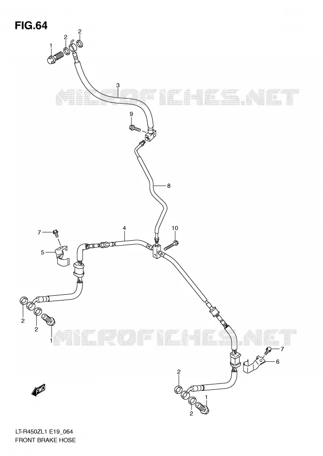 DURITE DE FREIN AVANT Suzuki QUAD 450 QUADRACER 2011  LT-R450ZL1(E19)
