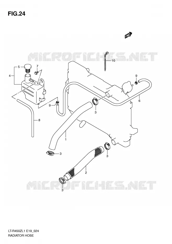 DURITE DE RADIATEUR Suzuki QUAD 450 QUADRACER 2011  LT-R450L1(E19)