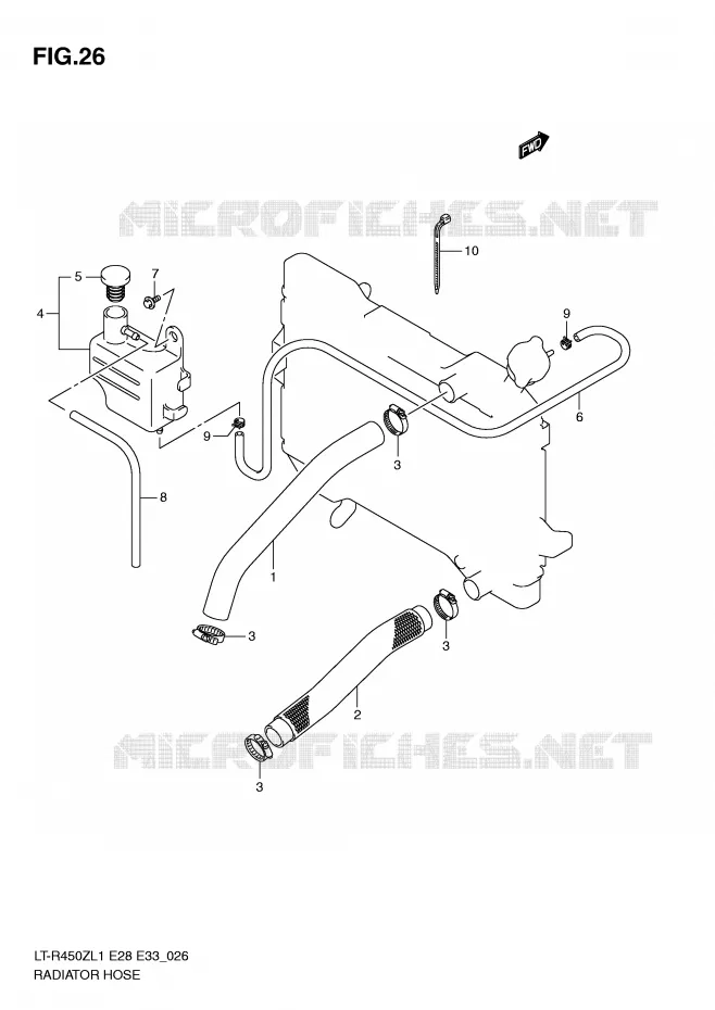 DURITE DE RADIATEUR Suzuki QUAD 450 QUADRACER 2011  LT-R450L1(E28/E33)