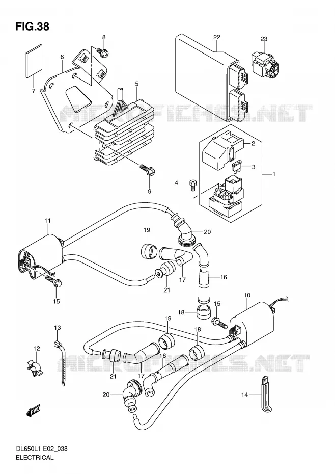 PARTIE ELECTRIQUE (DL650AL1 E2) Suzuki MOTO 650 V-STROM 2011  DL650AL1(E2)