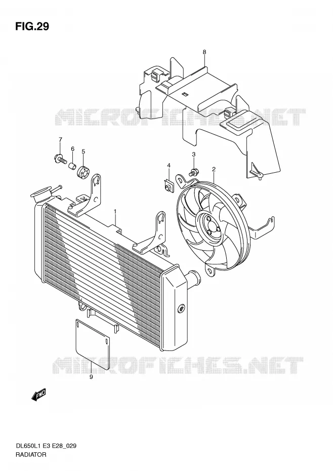 RADIATEUR Suzuki MOTO 650 V-STROM 2011  DL650L1(E3)