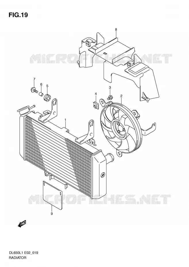 RADIATEUR Suzuki MOTO 650 V-STROM 2011  DL650UEL1(E2)