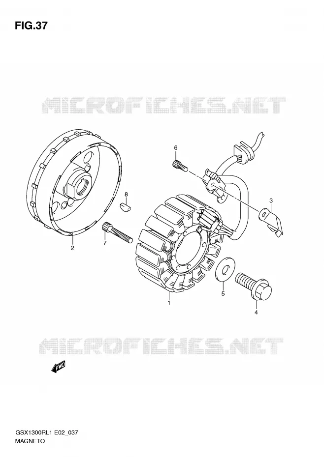 ALLUMAGE ROTOR - STATOR Suzuki MOTO 1300 HAYABUSA 2011  GSX1300RUFL1(E2)