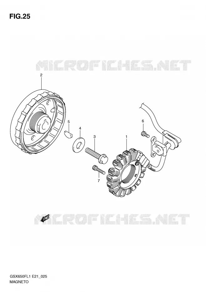 ALLUMAGE ROTOR - STATOR Suzuki MOTO 650 GSX-F 2011  GSX650FUL1(E21)