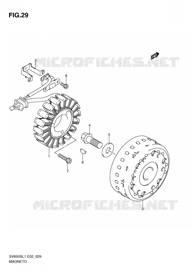ALLUMAGE ROTOR - STATOR Suzuki MOTO 650 SV 2011  SV650SUL1(E2)