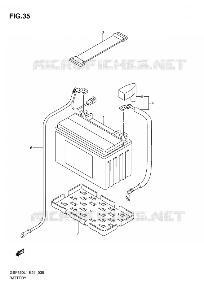 BATTERIE (GSF650UL1 E21) Suzuki MOTO 650 BANDIT 2011  GSF650SL1(E21)