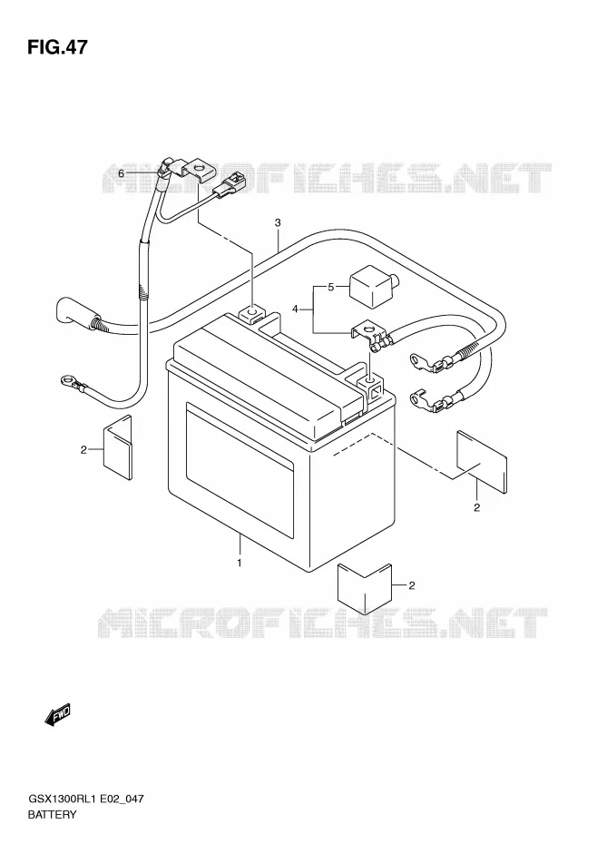 BATTERIE (GSX1300RL1 E24) Suzuki MOTO 1300 HAYABUSA 2011  GSX1300RL1(E2)