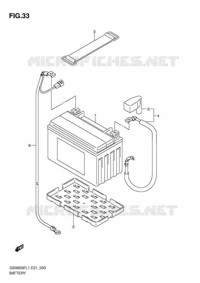 BATTERIE (GSX650FL1 E24) Suzuki MOTO 650 GSX-F 2011  GSX650FUL1(E21)