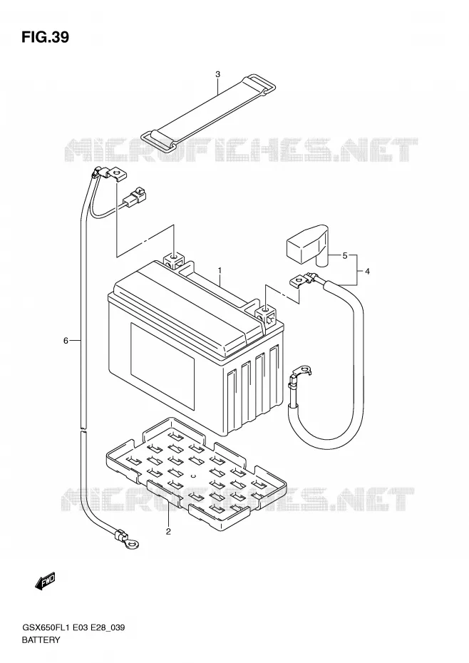 BATTERIE (GSX650FL1 E3) Suzuki MOTO 650 GSX-F 2011  GSX650FAL1(E3/E28)