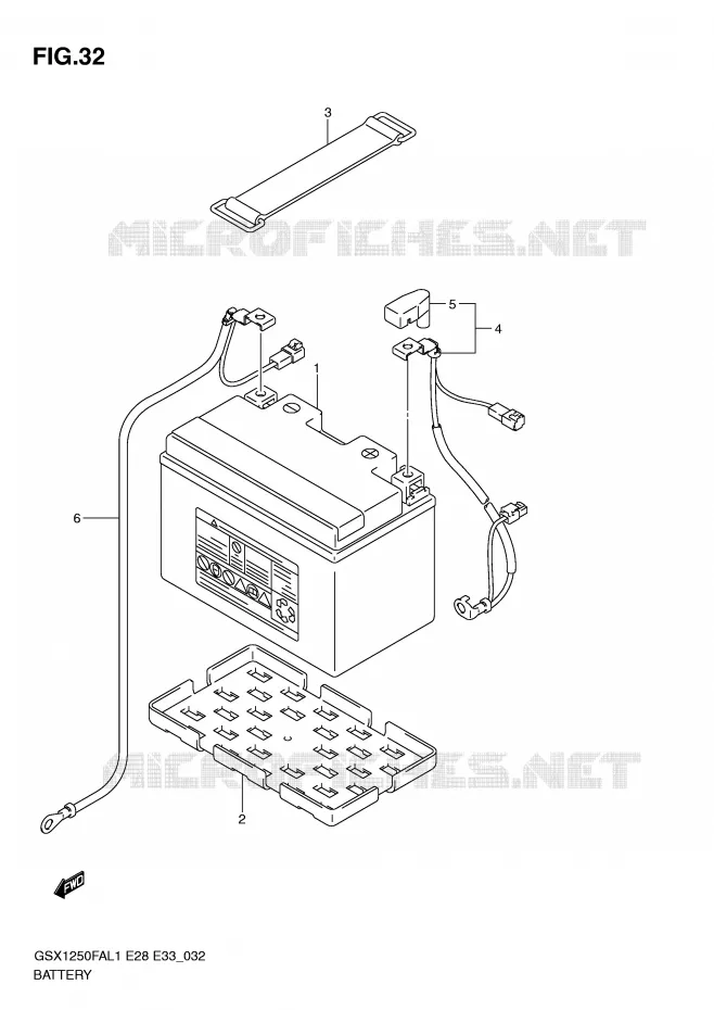 BATTERIE Suzuki MOTO 1250 GSX-F 2011  GSX1250FAL1(E28)