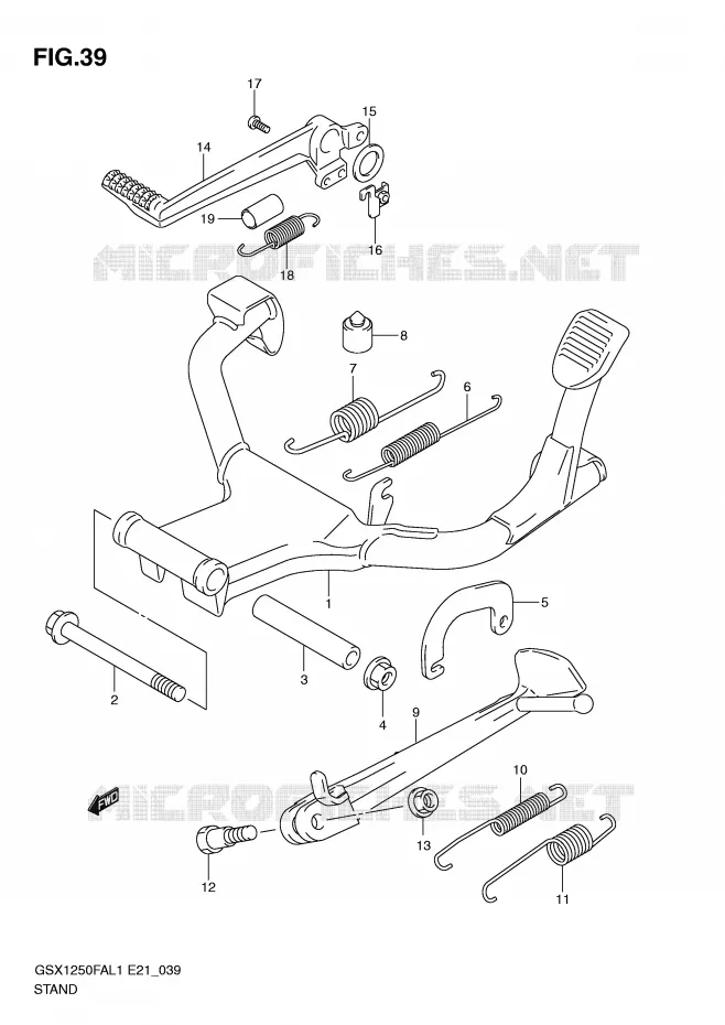 BEQUILLE Suzuki MOTO 1250 GSX-F 2011  GSX1250FAL1(E21)