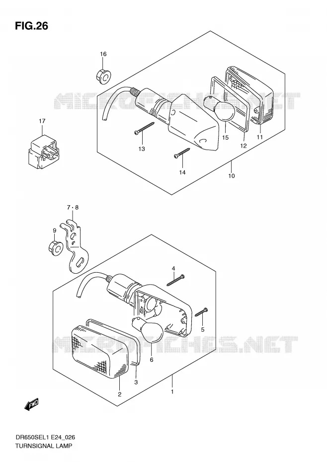 CLIGNOTANTS Suzuki MOTO 650 DR 2011  DR650SE L1(E24)