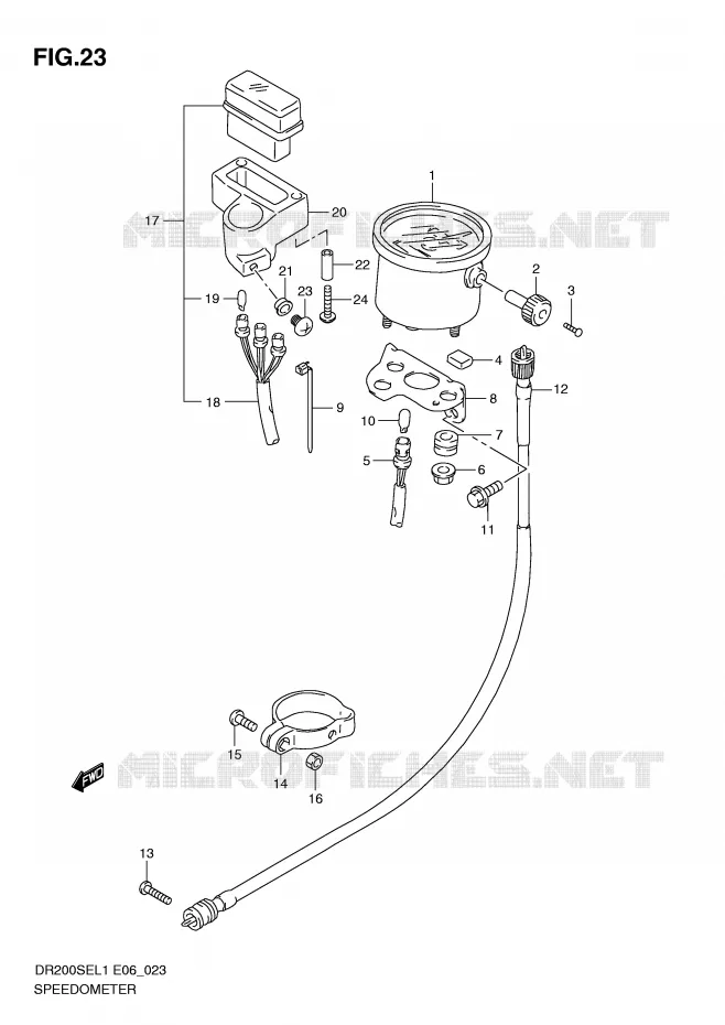 COMPTEUR Suzuki MOTO 200 DR 2011  DR200SEL1(E6)