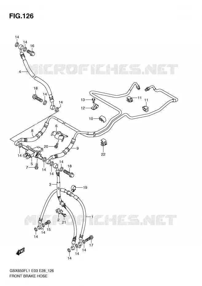 DURITE DE FREIN AVANT (GSX650FAL1 E33) Suzuki MOTO 650 GSX-F 2011  GSX650FAL1(E3/E28)