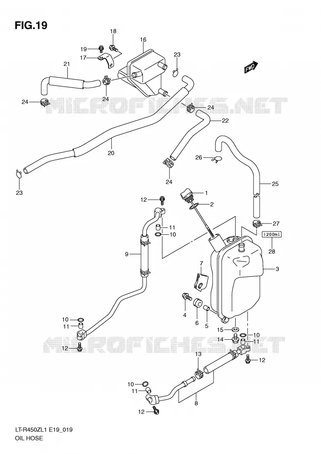 DURITE D'HUILE Suzuki QUAD 450 QUADRACER 2011  LT-R450ZL1(E19)
