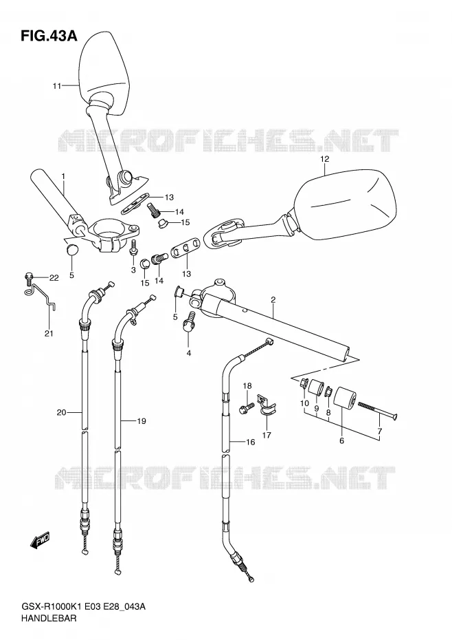GUIDON (GSX-R1000K2) Suzuki MOTO 1000 GSX-R 2002  GSX-R1000K2(E3/E28)