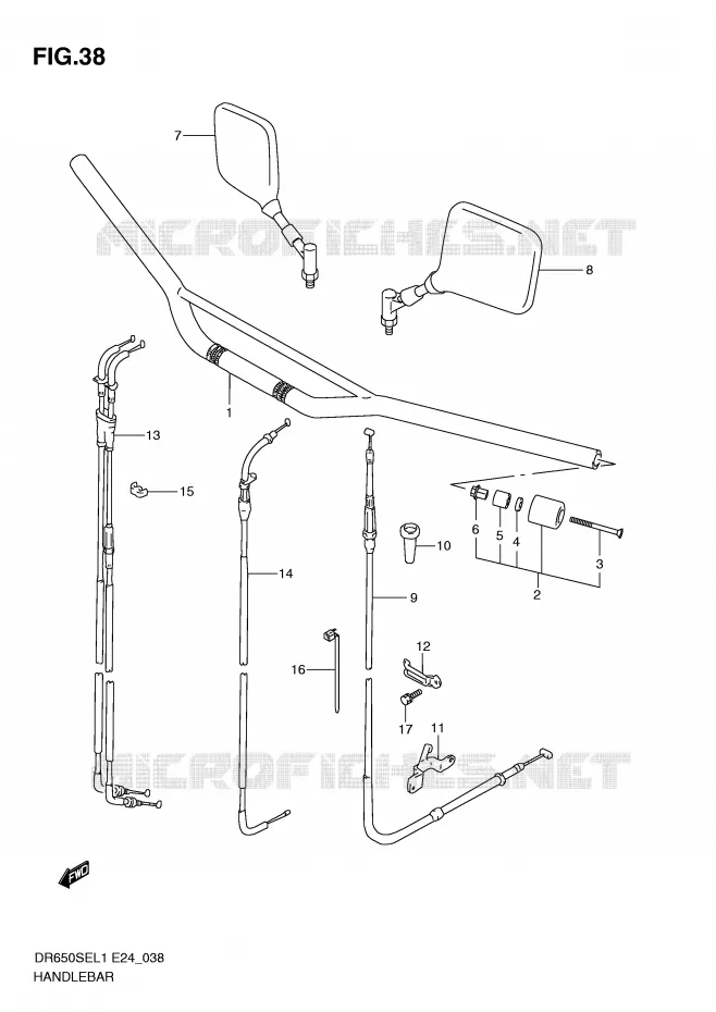 GUIDON Suzuki MOTO 650 DR 2011  DR650SE L1(E24)