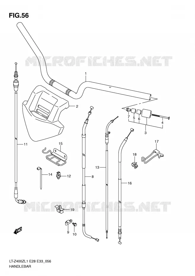 GUIDON Suzuki QUAD 400 QUADSPORT 2011  LT-Z400L1(E28/E33)