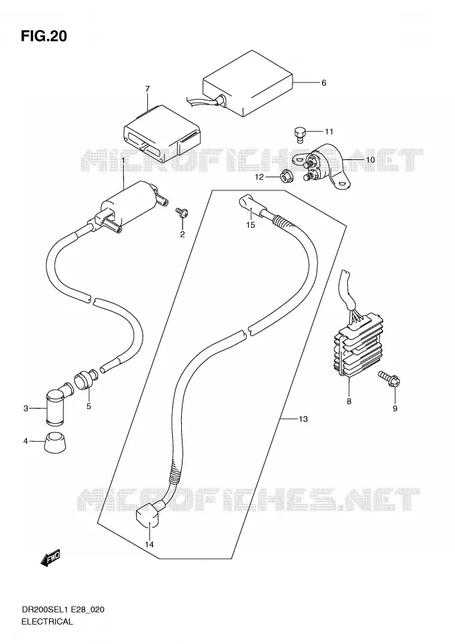 PARTIE ELECTRIQUE Suzuki MOTO 200 DR 2011  DR200SEL1(E28)