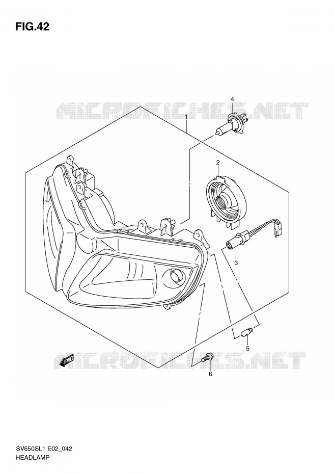 PHARE (SV650SL1 E2) Suzuki MOTO 650 SV 2011  SV650SL1(E2)