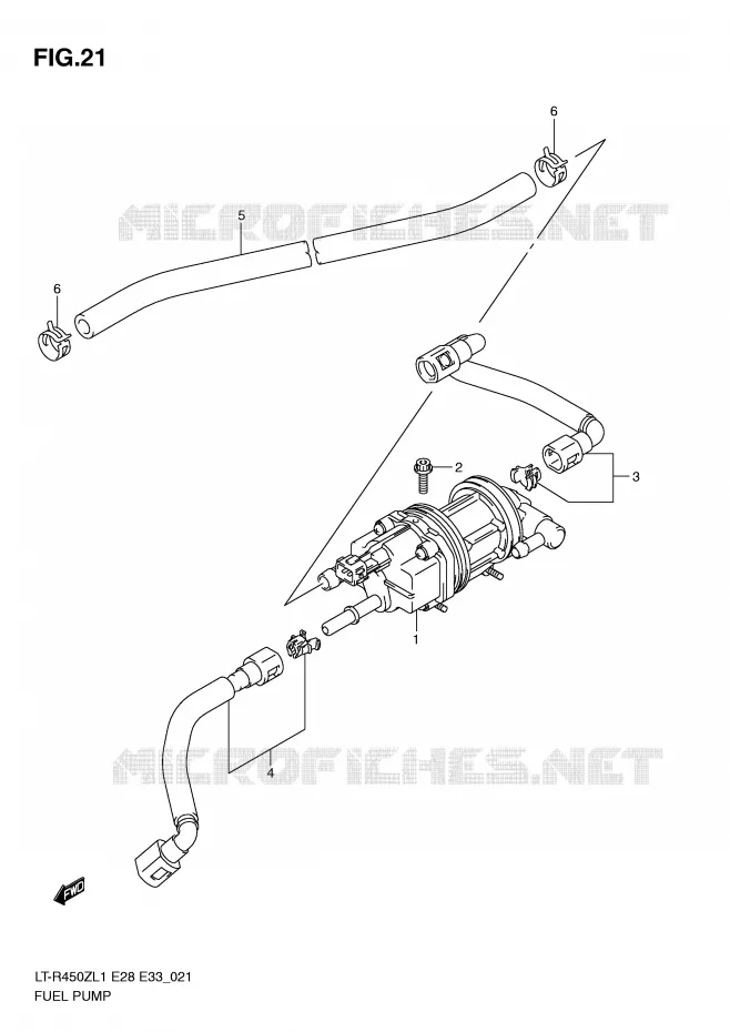 POMPE A ESSENCE (LT-R450ZL1 E33) Suzuki QUAD 450 QUADRACER 2011  LT-R450ZL1(E28/E33)
