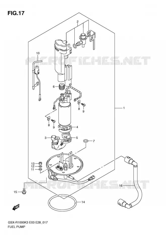 POMPE A ESSENCE Suzuki MOTO 1000 GSX-R 2004  GSX-R1000ZK4(E3/E28)