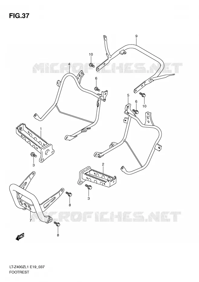 REPOSE PIED Suzuki QUAD 400 QUADSPORT 2011  LT-Z400L1(E19)