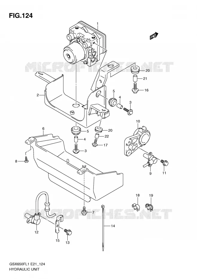 SYSTÈME ABS  (GSX650FUAL1 E21) Suzuki MOTO 650 GSX-F 2011  GSX650FAL1(E21)