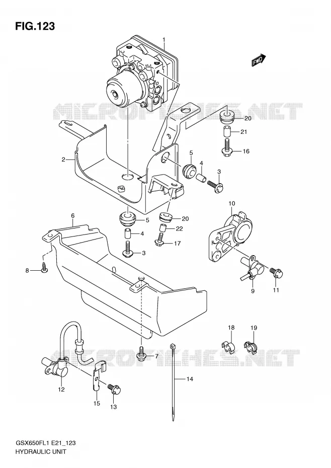 SYSTÈME ABS (GSX650FAL1 E21) Suzuki MOTO 650 GSX-F 2011  GSX650FAL1(E21)