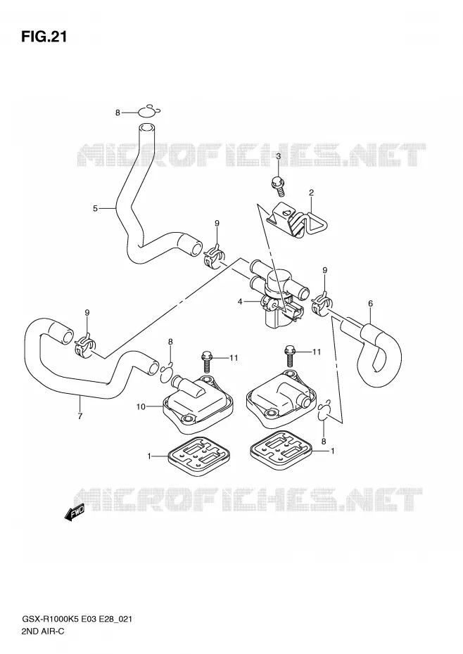 SYSTEME RECYCLAGE GAZ ECHAPPEMENT Suzuki MOTO 1000 GSX-R 2006  GSX-R1000 K6(E33)