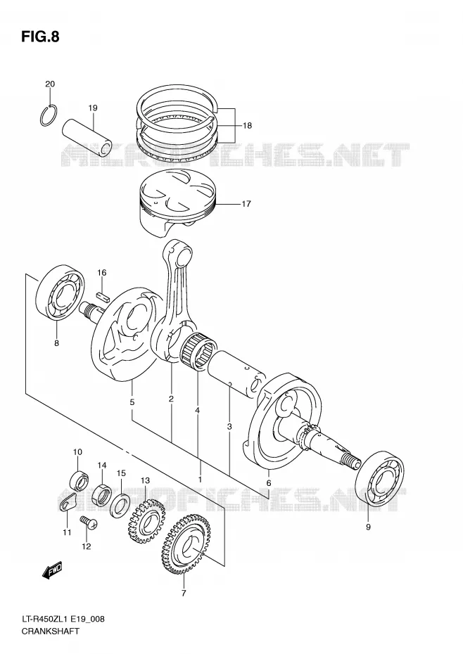 VILEBREQUIN (LT-R450ZL1 E19) Suzuki QUAD 450 QUADRACER 2011  LT-R450ZL1(E19)