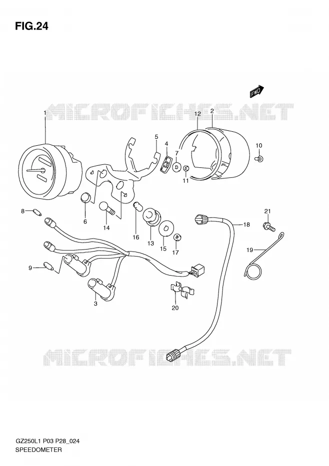 COMPTEUR (MODEL P3) Suzuki MOTO 250 MARAUDER 2011  GZ250L1(P3)