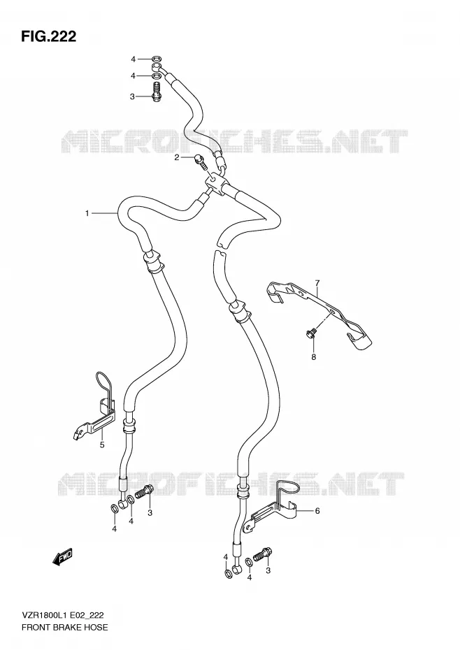DURITE DE FREIN AVANT Suzuki MOTO 1800 INTRUDER 2011  VZR1800L1(E2)