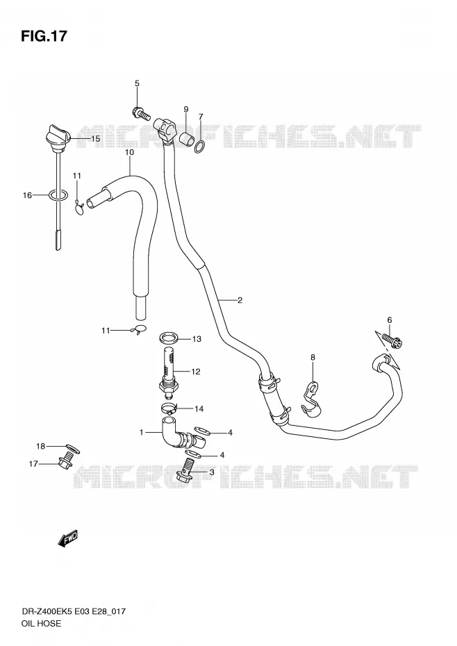 DURITE D'HUILE Suzuki MOTO 400 DR-Z 2007  DR-Z400EK7(E3/E28)