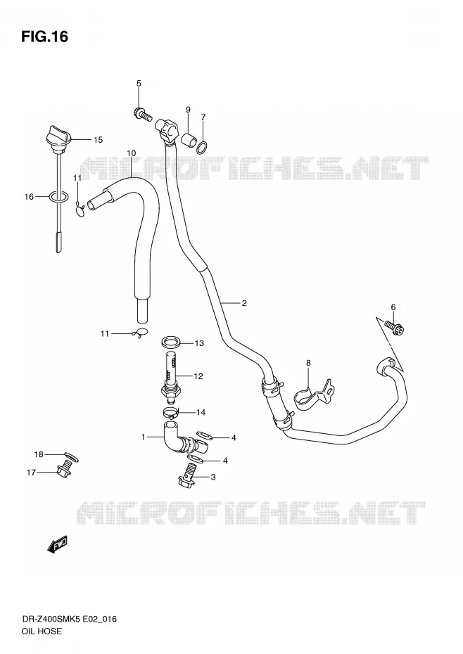 DURITE D'HUILE Suzuki MOTO 400 DR-Z 2007  DR-Z400SMK7(E2)