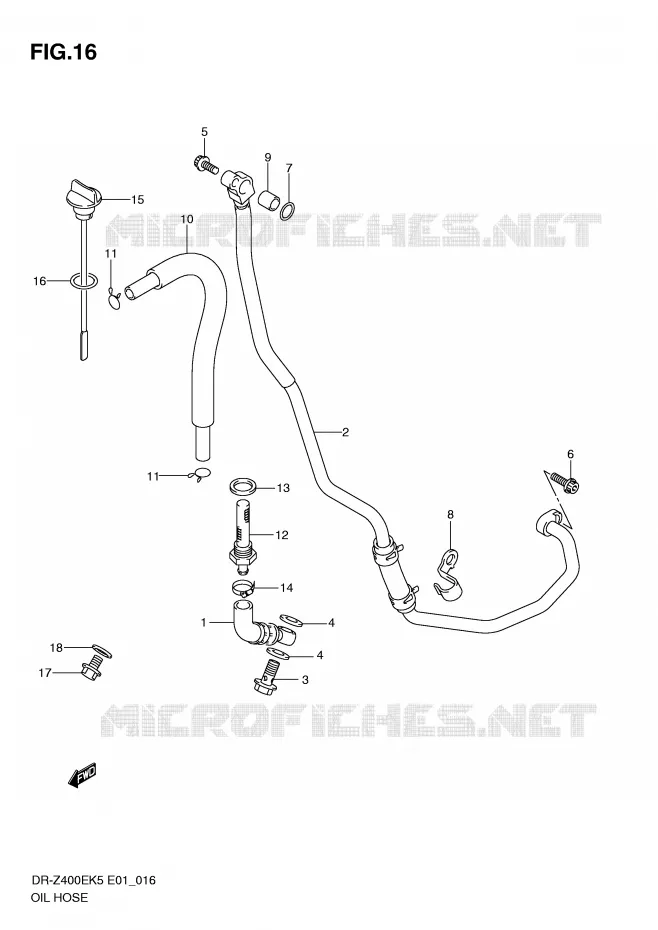 DURITE D'HUILE Suzuki MOTO 400 DR-Z 2009  DR-Z400EK9(E1)